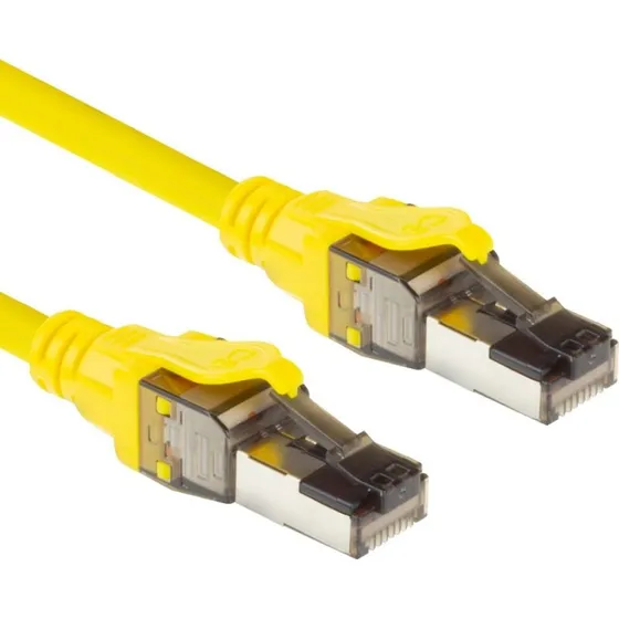 ACT Gele S/FTP CAT8 Patchkabel 5m - Snagless RJ45