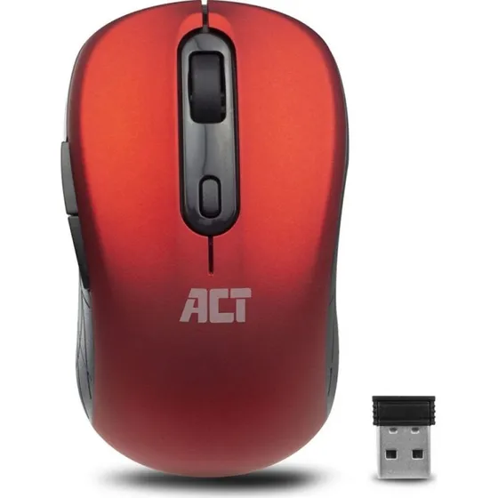 ACT Draadloze Optische Muis 1600 DPI AC5135 - Rood