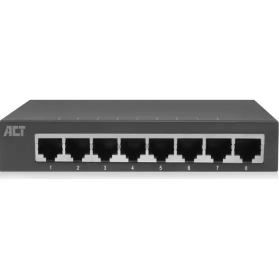 ACT AC4418 8-Poorts Gigabit Ethernet Switch - Metaal