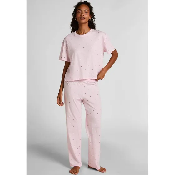 Hunkemller Pyjama Set Roze Katoen Print