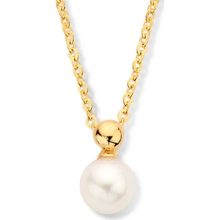 Van der Kooij Gouden Parelketting 14K met Ankerhanger