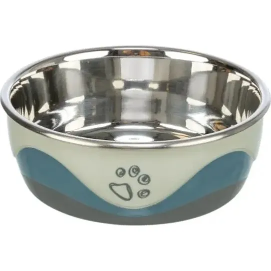 Trixie Voerbak RVS 21 cm Wit/Grijs 1,4 L Antislip