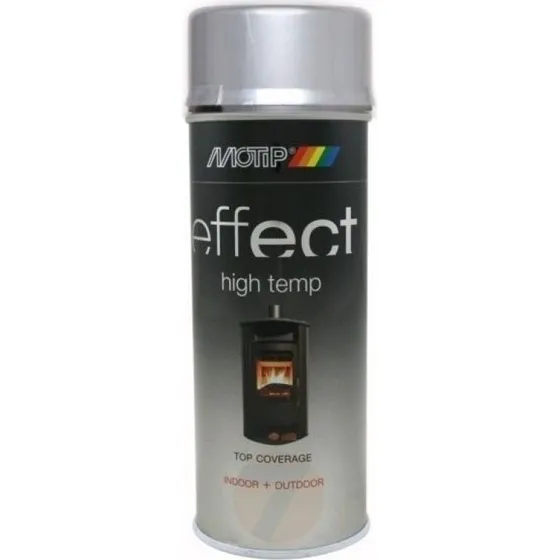 Motip Effect High Temp Hittebestendige Spuitlak Zilver 400 ml