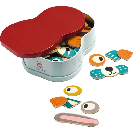 Djeco Magnetische Puzzel Grappige Dieren - 41 Stukjes