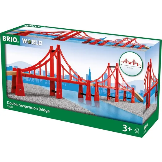 BRIO Dubbele hangbrug 33683 - Langste treinbrug met stabiele constructie