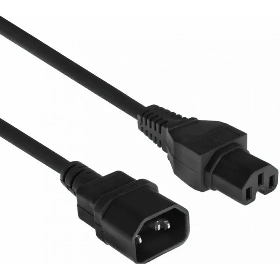 ACT Netsnoer C14 naar C15 Zwart - 5 Meter