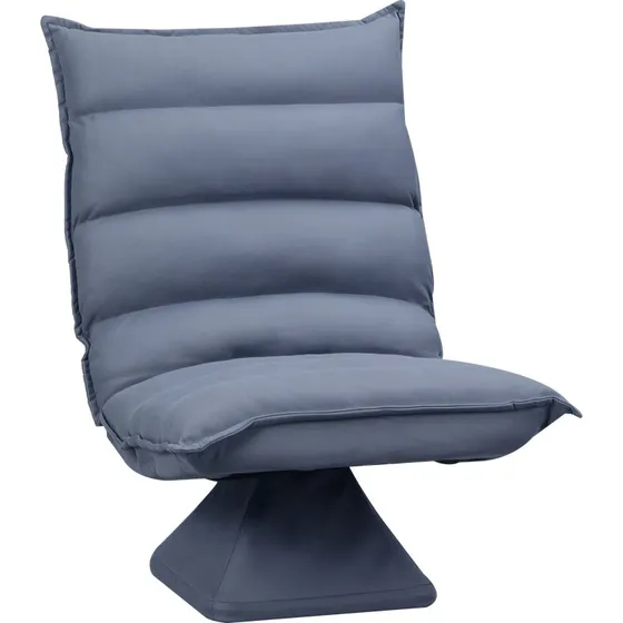 HOMCOM Draaibare Fauteuil met Verstelbare Rugleuning, Lederlook, Grijs, 62 x 62 x 95 cm