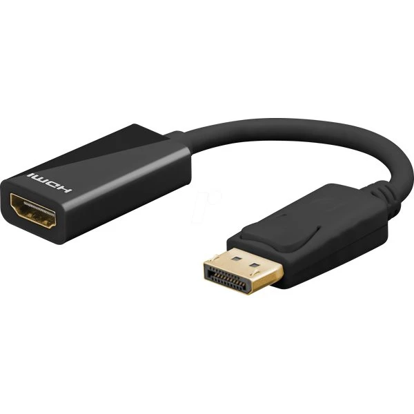 Goobay DisplayPort™ naar HDMI™ adapter, 0,1 m, verguld
