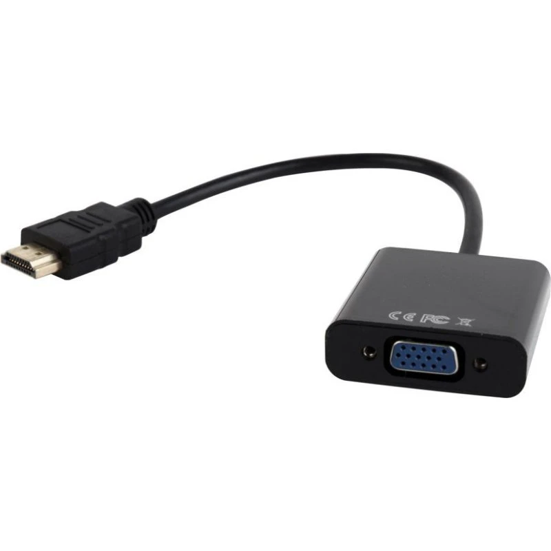 Gembird A-HDMI-VGA-03 HDMI naar VGA Adapter 0,15 m Zwart