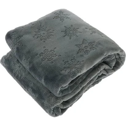 Unique Living Plaid Faith 150x200cm donkergrauw