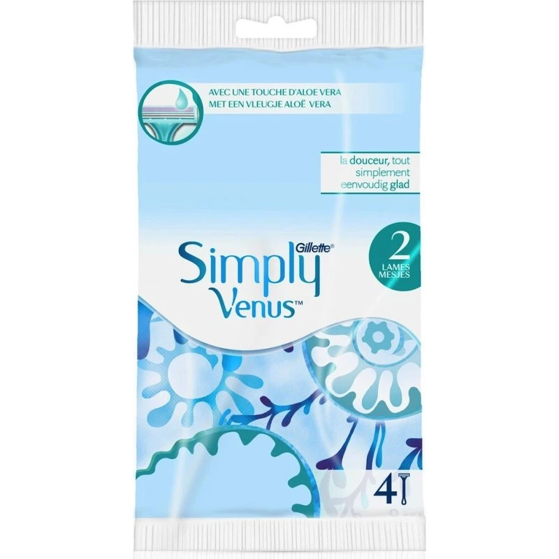 Gillette Simply Venus 2 Wegwerpscheermesjes 4 Stuks
