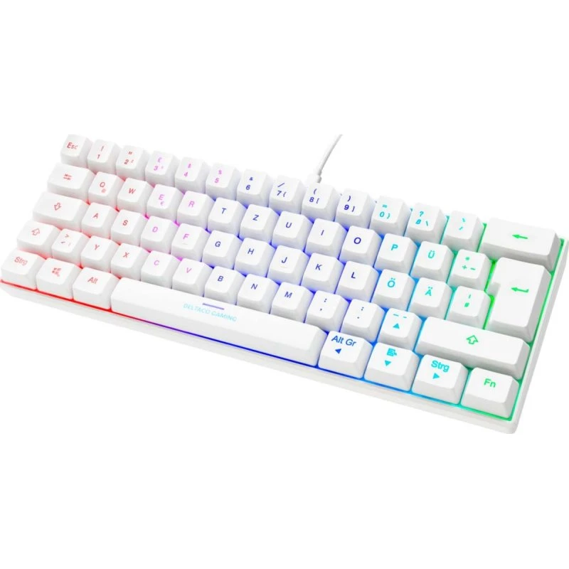 Deltaco Gaming GAM-075 Mini RGB Toetsenbord (Wit, 60%)