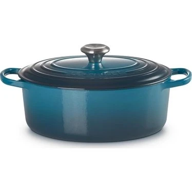 Le Creuset Gietijzeren Ovale Braadpan Deep Teal 29 cm