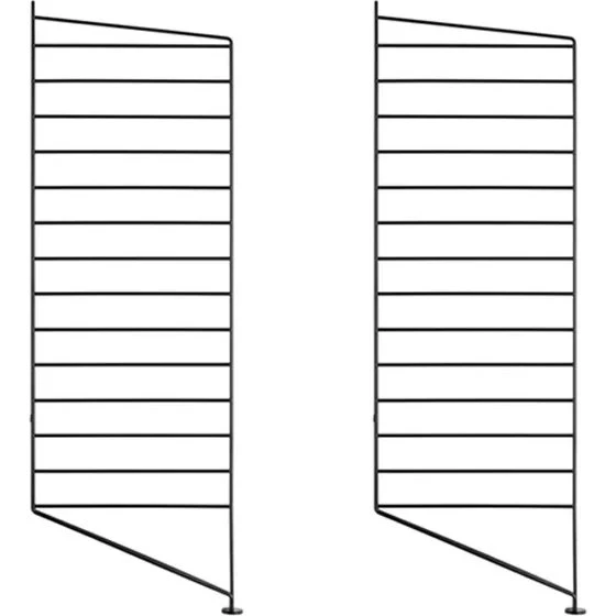 String Vloerpaneel, 30 x 85 cm, Zwart