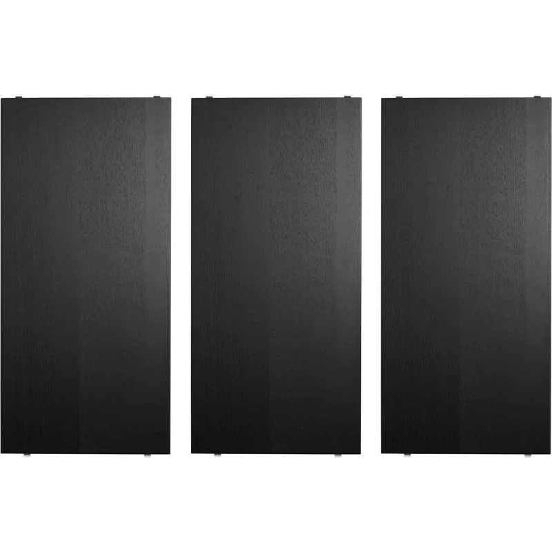 String Planken Set, Essenhout Zwart, 58x30 cm, 3-stuks