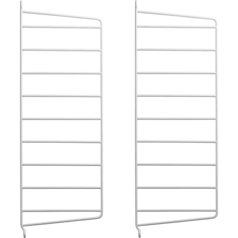 String Wandpaneel, 20 x 50 cm, Wit, 2-pack