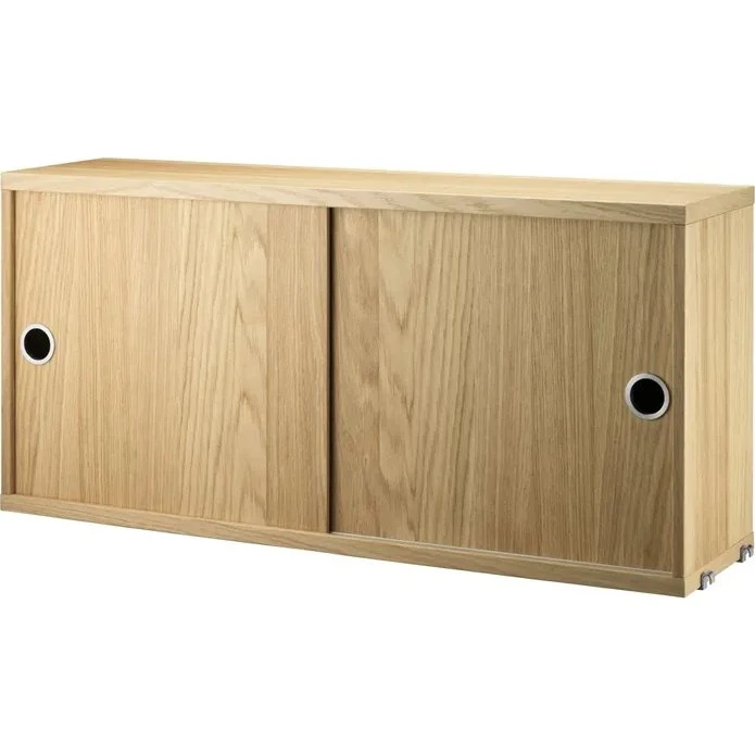 String System kast met schuifdeur - Eiken - 78x20 cm