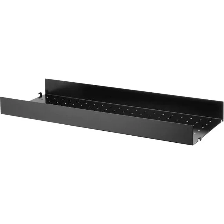 String Metalen Plank, Zwart, 78 x 30 cm, Hoge Rand