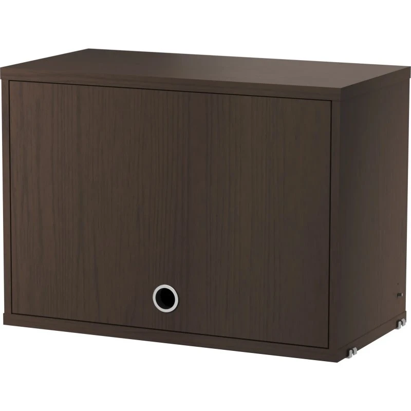 String System Kast met omklapbare deur - Donker eiken
