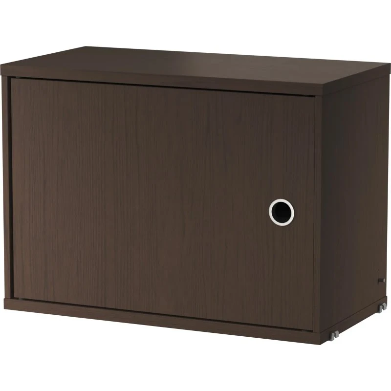 String System kast met draaideur, Donker eiken, 58x30 cm