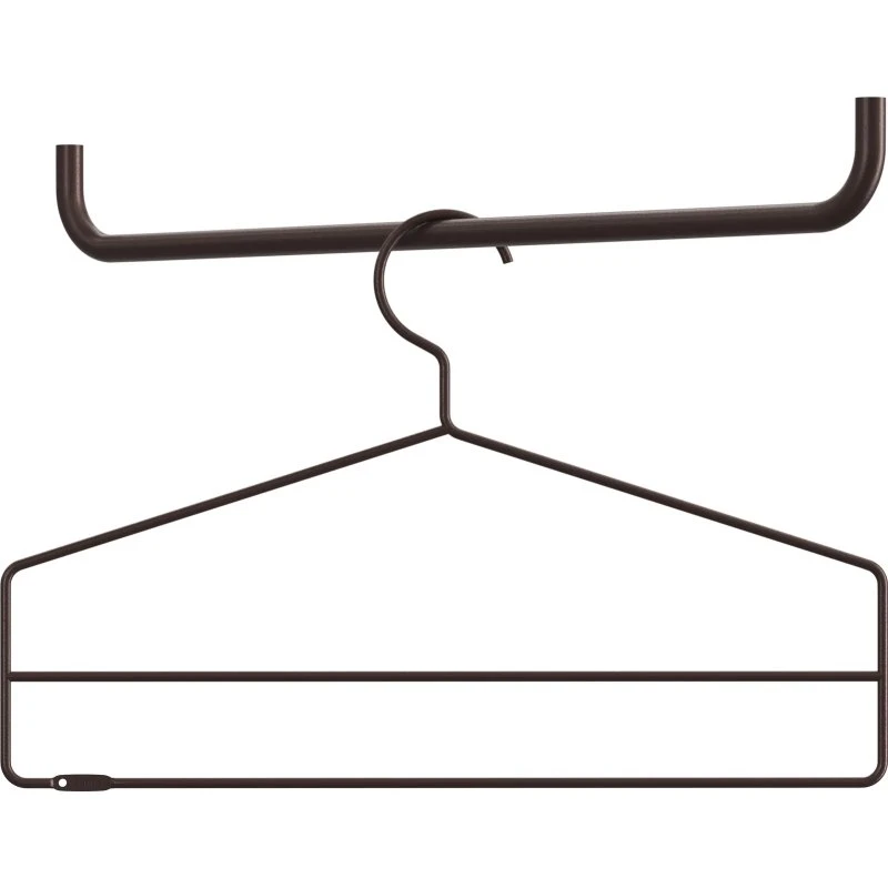 String System Kledinghangers, 4-delig, Donkerbruin
