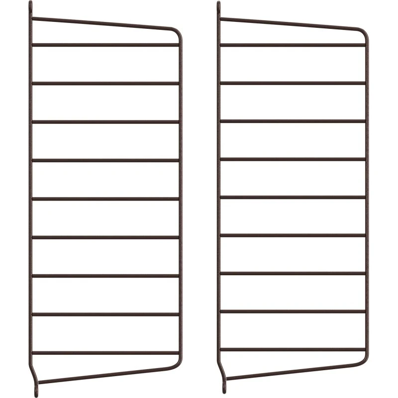 String Wandpaneel System, 20 x 50 cm, Donkerbruin, 2-pack