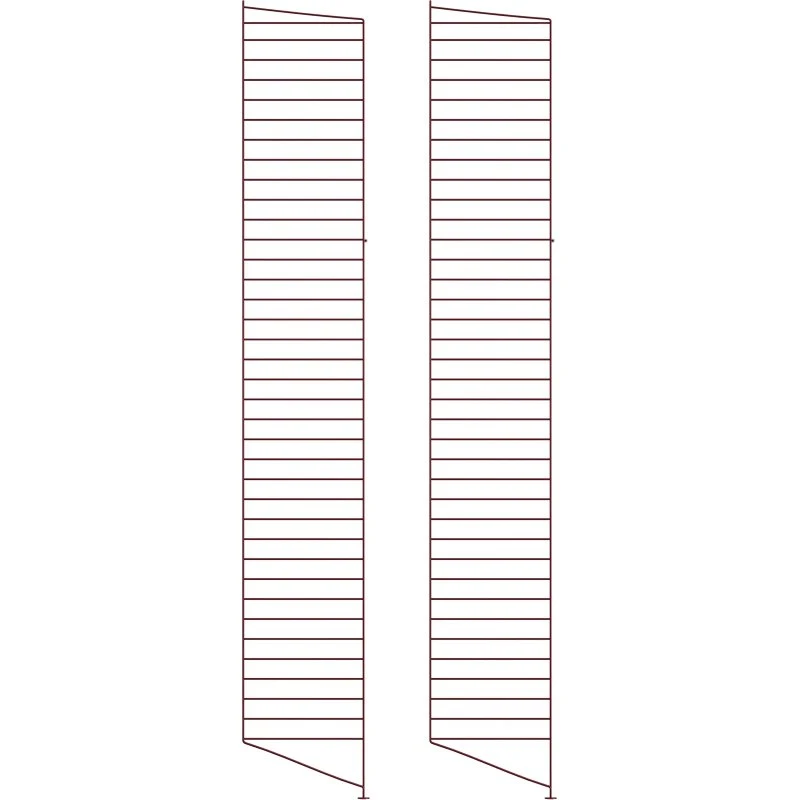 String System Vloerpaneel, 30 x 200 cm, Donkerrood