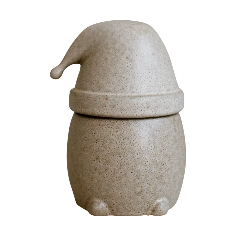 DBKD Eating Santa kom met deksel - Beige - Groot