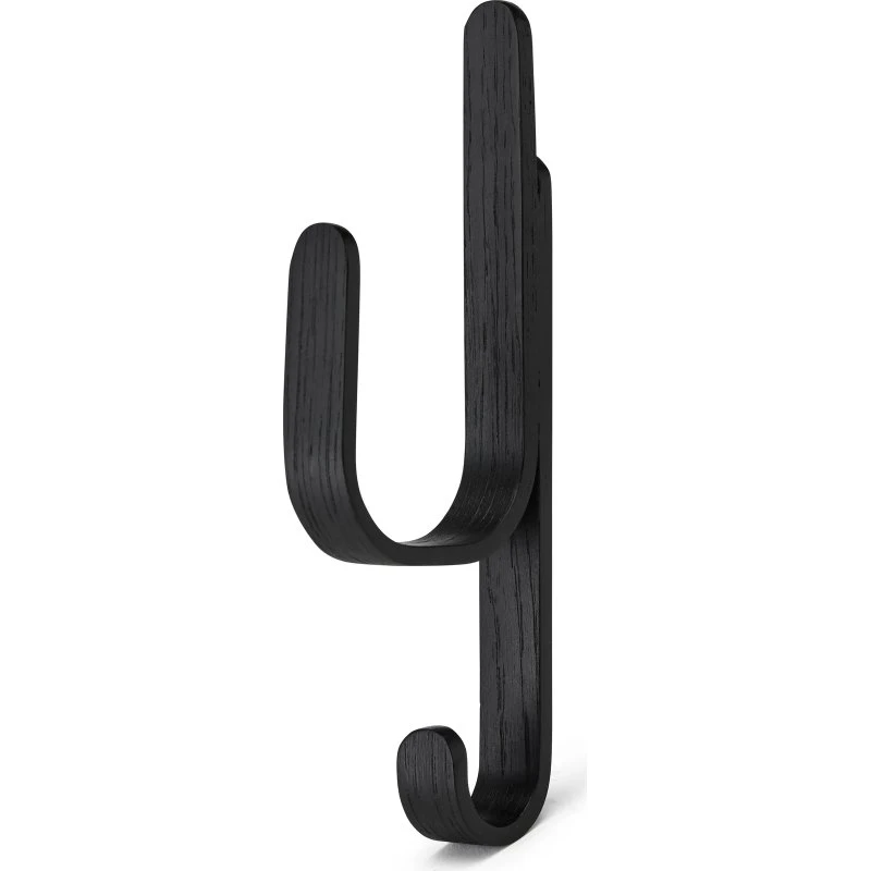 Cooee Design Woody Wandkapstok - Eikenhout Black Stained