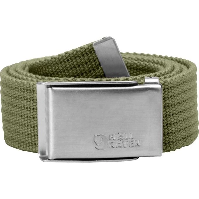 Fjällräven Mosgroene Canvas Riem met Militaire Gesp