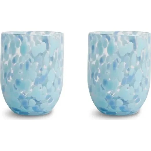 Byon Messy glas 30 cl - 2-pack Blauw