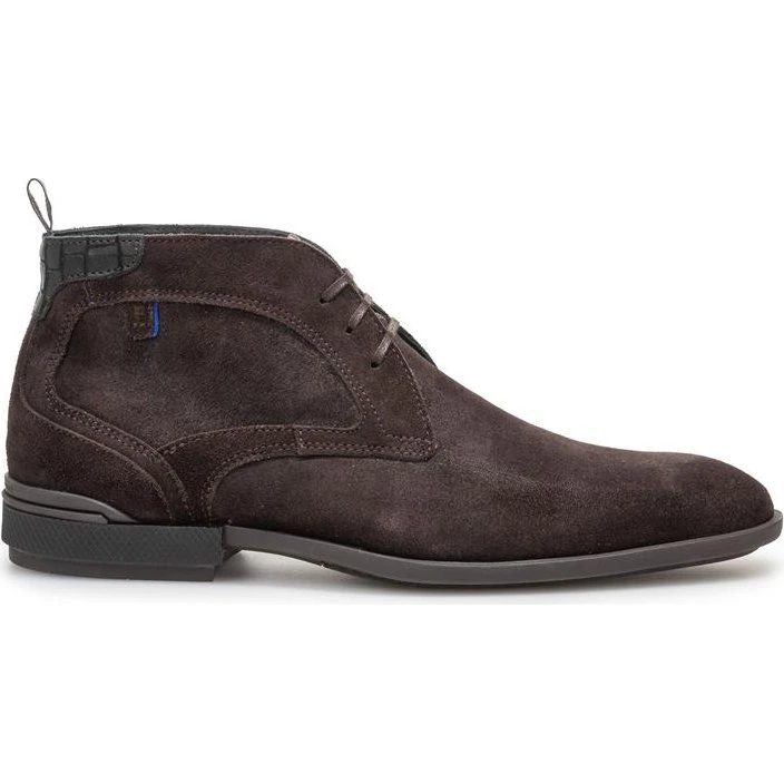 Floris van Bommel Hakker veterboots bruin suède
