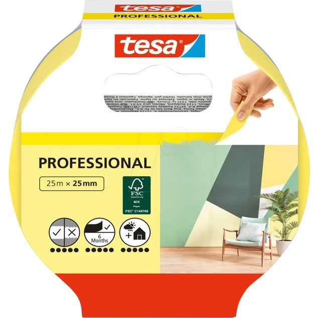 tesa Professional afdekplakband 25 mm x 25 m