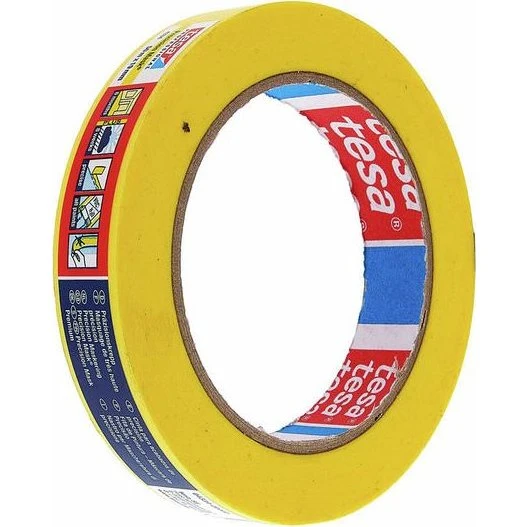 Tesa Precision Mask Afkleefband Geel 19 mm x 50 m