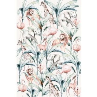 Gugu the Hero Tapis de jeu Africa Life - Rechthoekig, Zwart/Wit