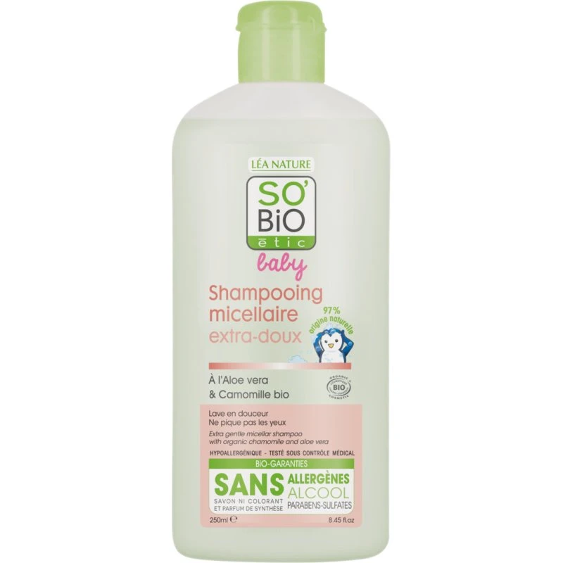 So Bio Etic Baby Shampoo Micellair 250 ml – Hypoallergeen