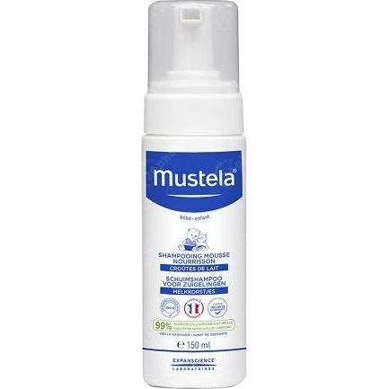 Mustela Bébé-Enfant Melkkorstjes Schuimshampoo 150ml