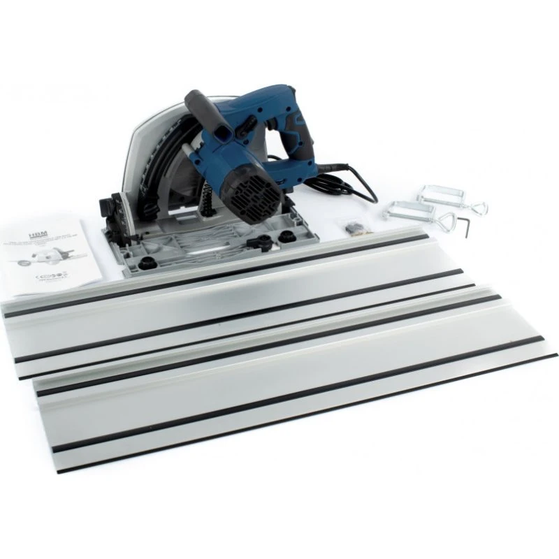 HBM 190 mm 1400 W Invalzaag met 2 x 700 mm Liniaal