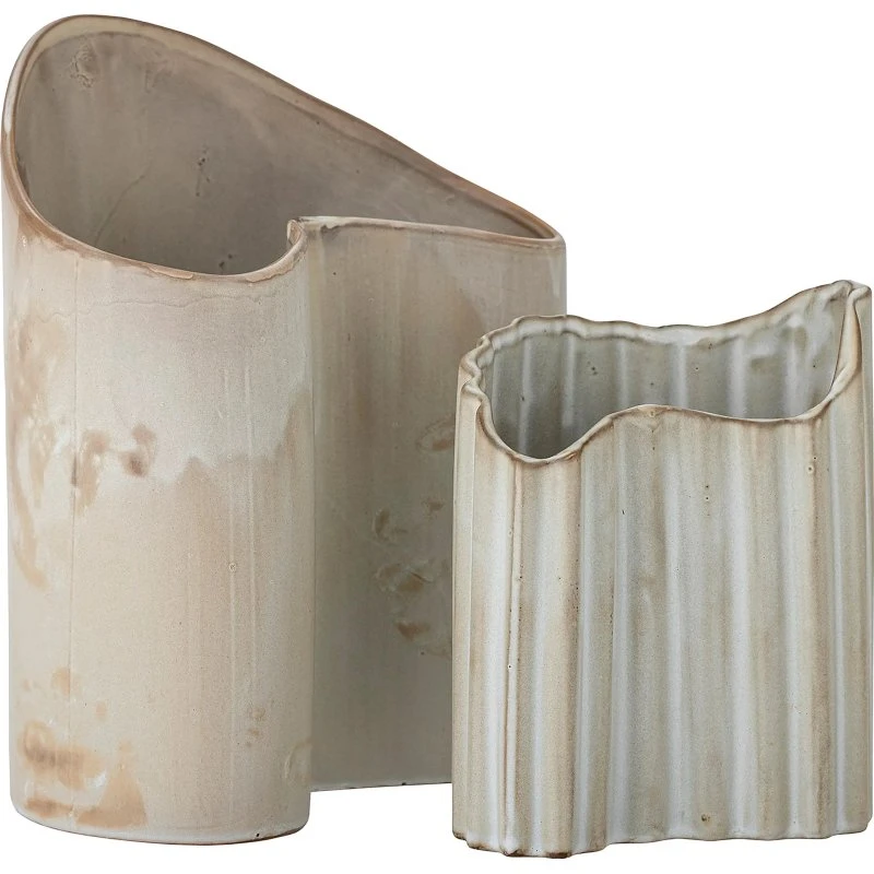 Bloomingville Vazen Set van 2 - Checkered Grey