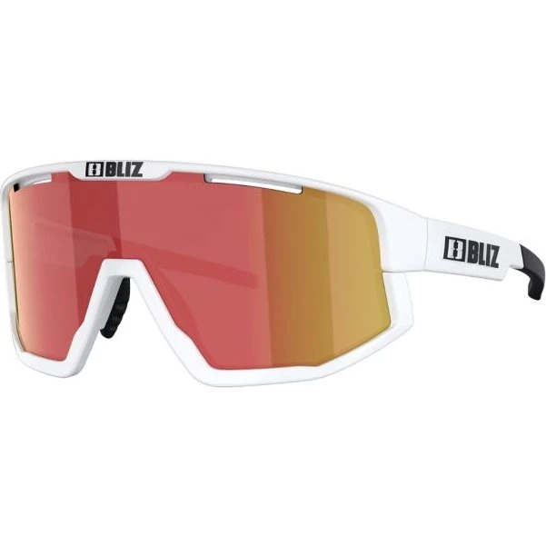 Bliz Fusion witte sportbril met rode lenzen