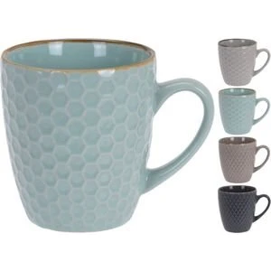 Excellent Houseware Set Geometrische Stoneware Koffiekopjes 300 ml
