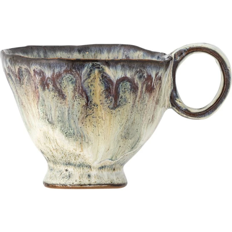 Bloomingville Imogen Kopje, Grijs/Violet, Handgemaakt