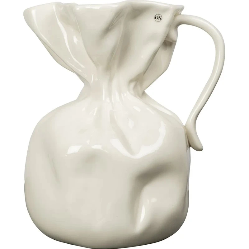 Byon Crumple Porseleinen Vaas, Wit, 26 cm