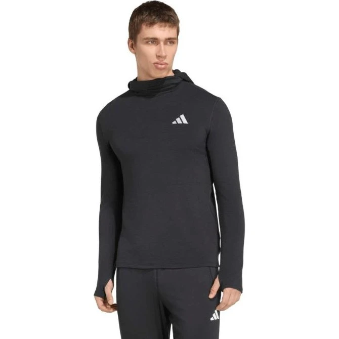 adidas ADI365 Running Essentials Winterized Hooded Jack Zwart XL