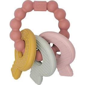 Little Dutch Siliconen Bijtspeeltje Sleutelbos Roze