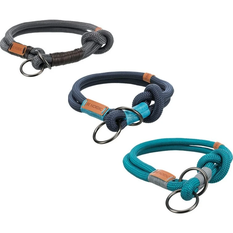 Trixie Be Nordic Slip Halsband Hond Donkergrijs/Bruin 40X0,8 cm