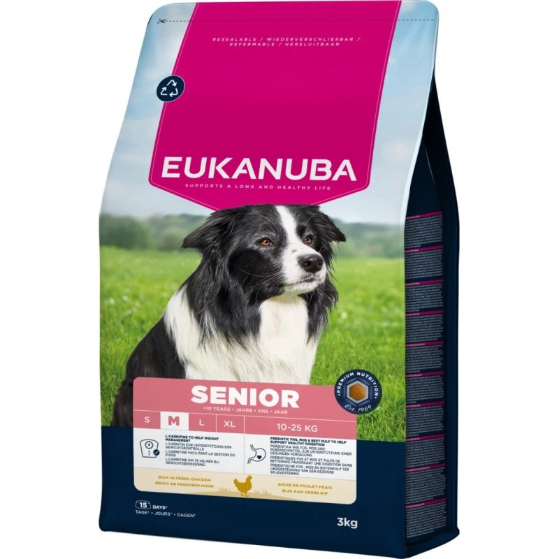 Eukanuba Senior Medium Kip 3 kg