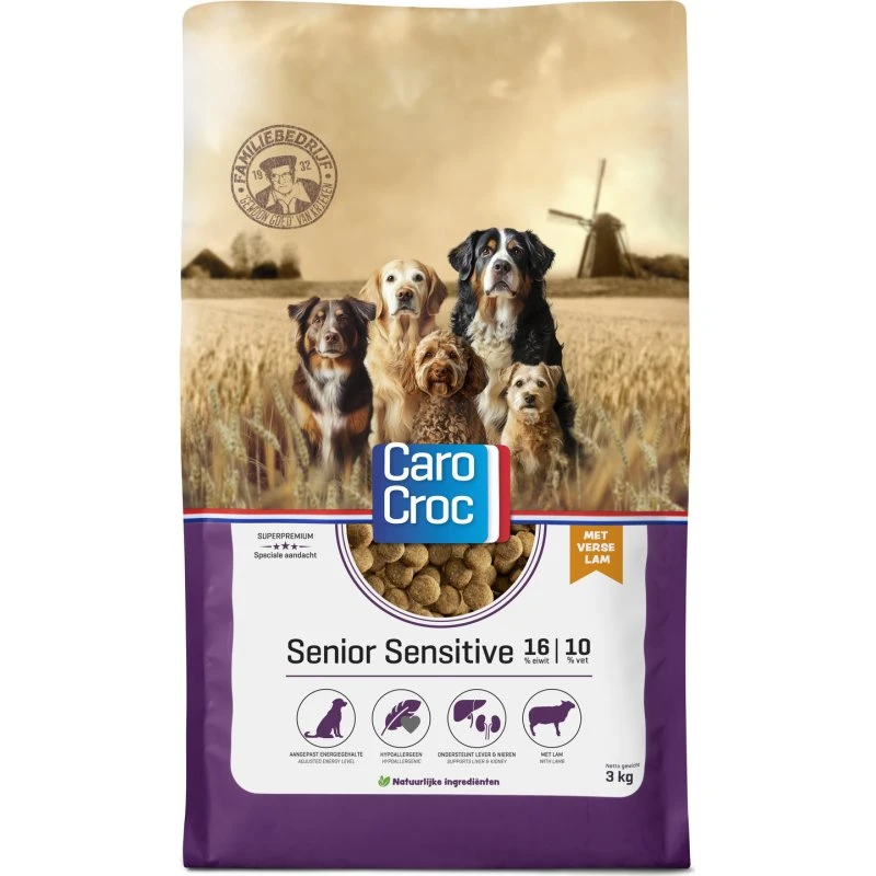 Carocroc Senior Sensitive Lam&Rijst&Bieten 3 kg