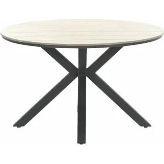 Garden Impressions Edison ronde tafel Ø122 cm zwart/teak