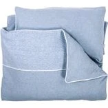 Poetree Dekbedovertrek Chevron Denimblauw 100x140 cm